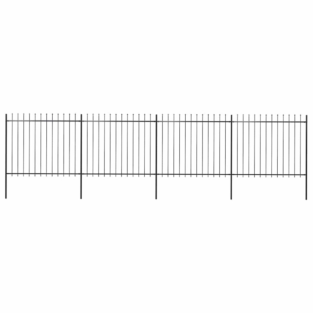Sodo tvora su iešmeliais, plienas, 714,5x150cm, juoda