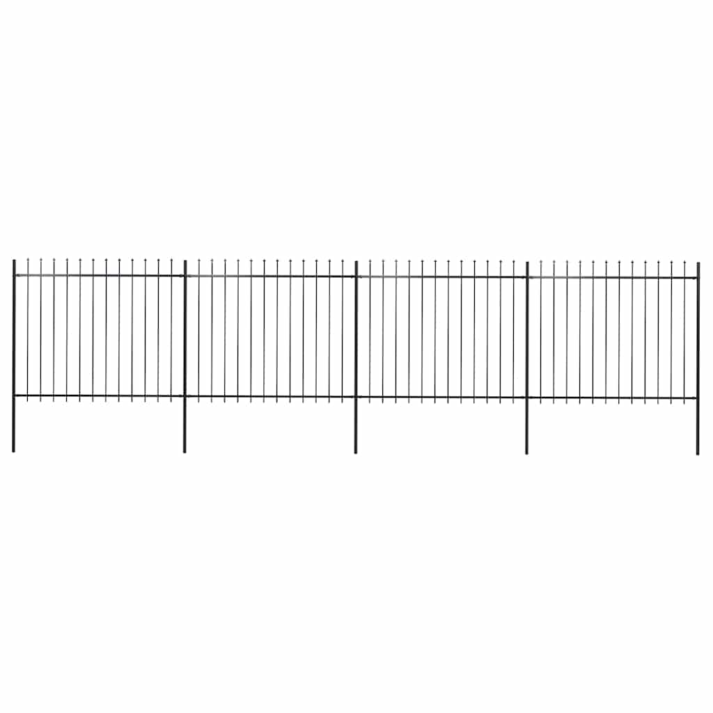 Sodo tvora su iešmeliais, plienas, 714,5x150cm, juoda