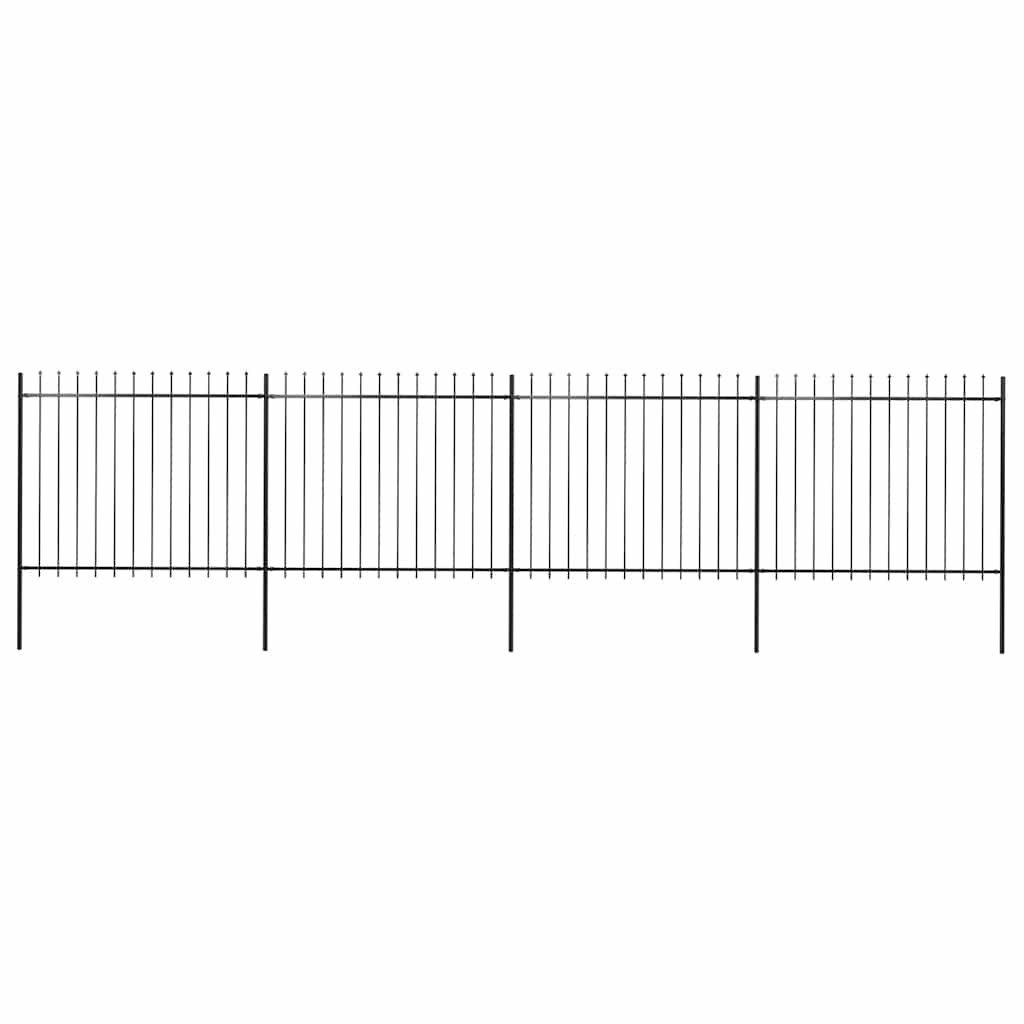 Sodo tvora su iešmeliais, plienas, 714,5x150cm, juoda