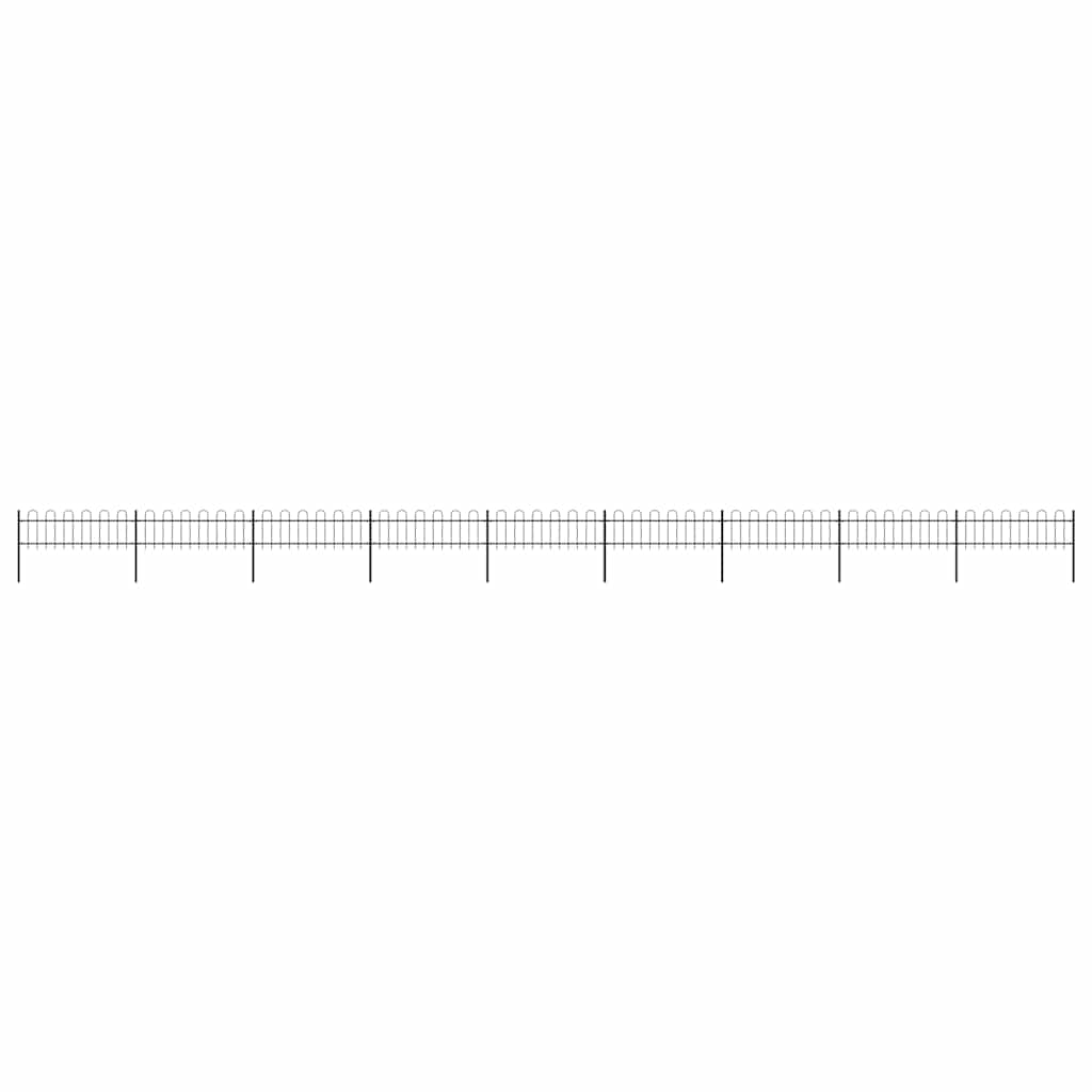Sodo tvora su lankiniu viršumi, plienas, 1603,5x60cm, juoda