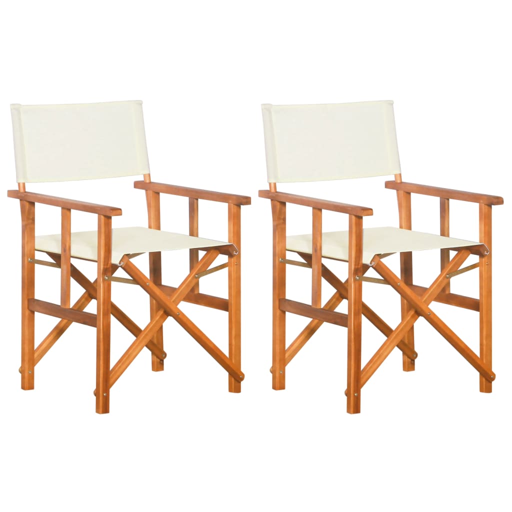 Director's Chairs, 2 pcs., Solid Acacia Wood