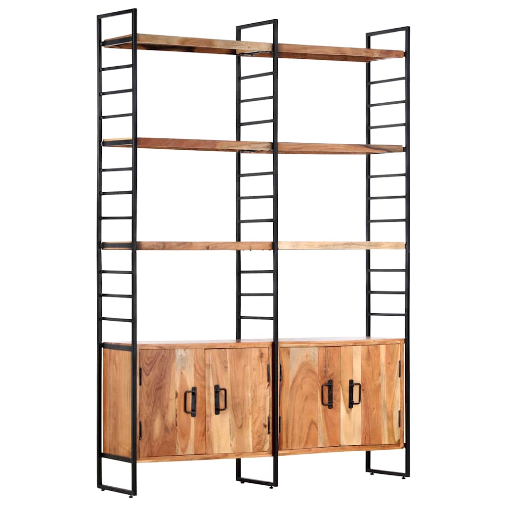 Grāmatu plaukts, 4 plaukti, 124x30x180cm, masīvs akācijas koks