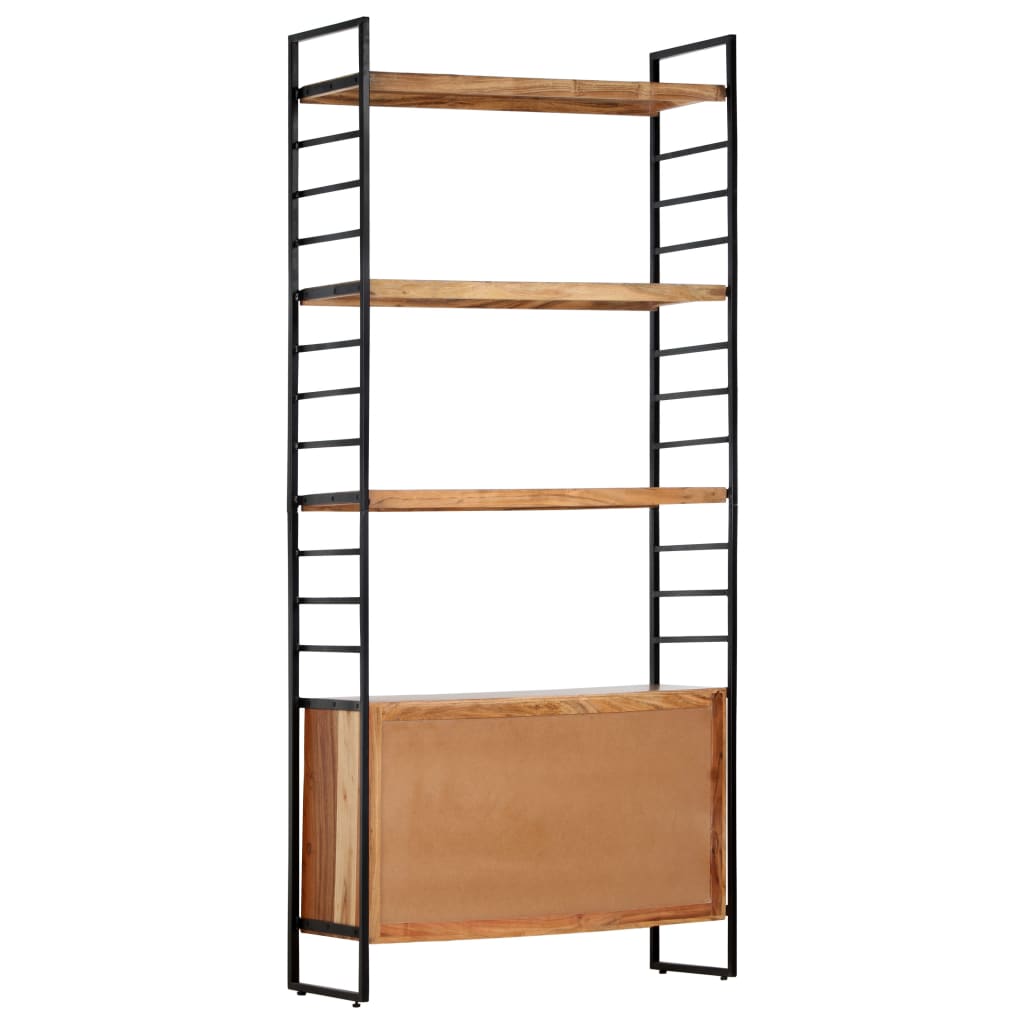 Bookcase, 4-tier, 80x30x180cm, solid acacia wood