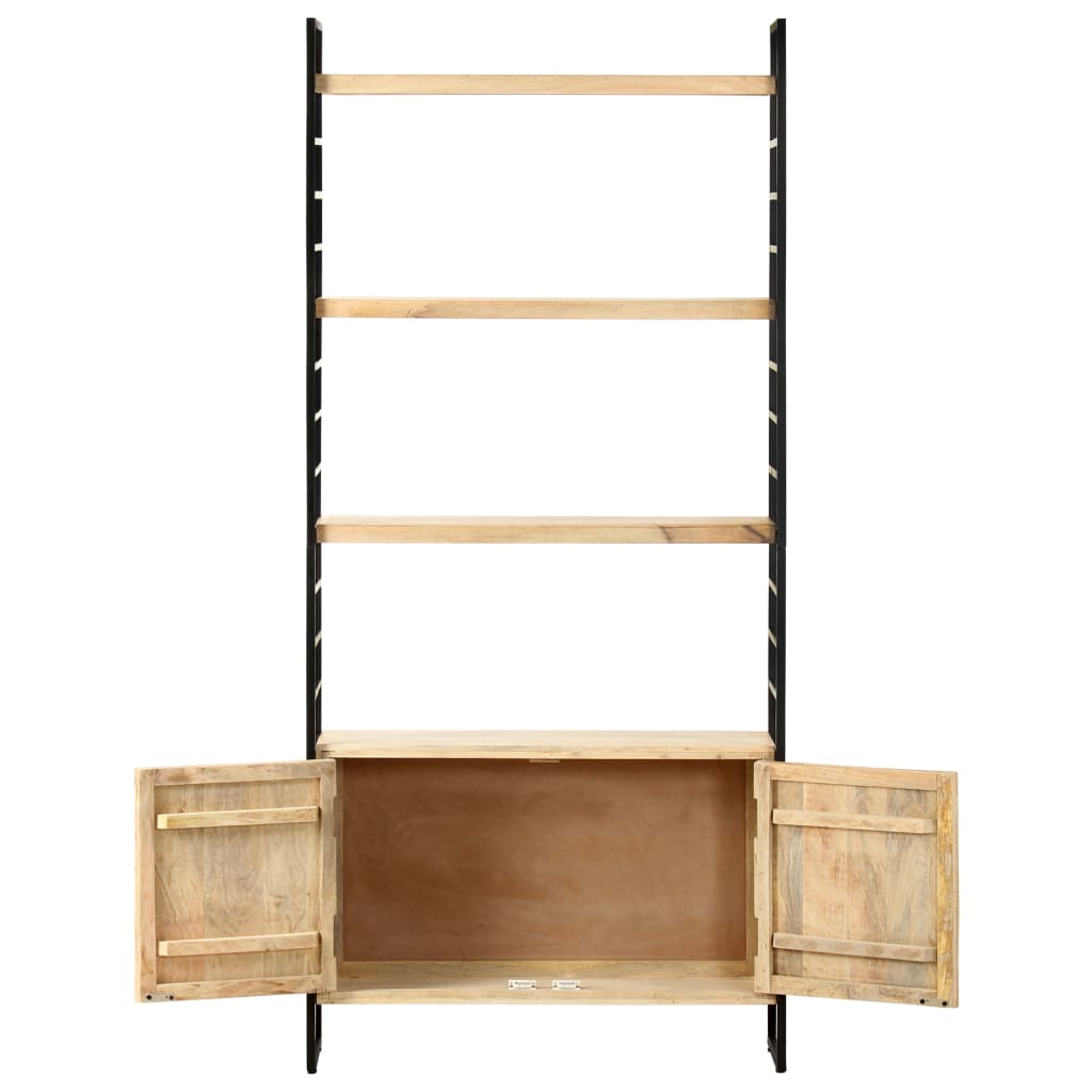 Grāmatu plaukts, 4 plaukti, 80x30x180cm, mango masīvkoks