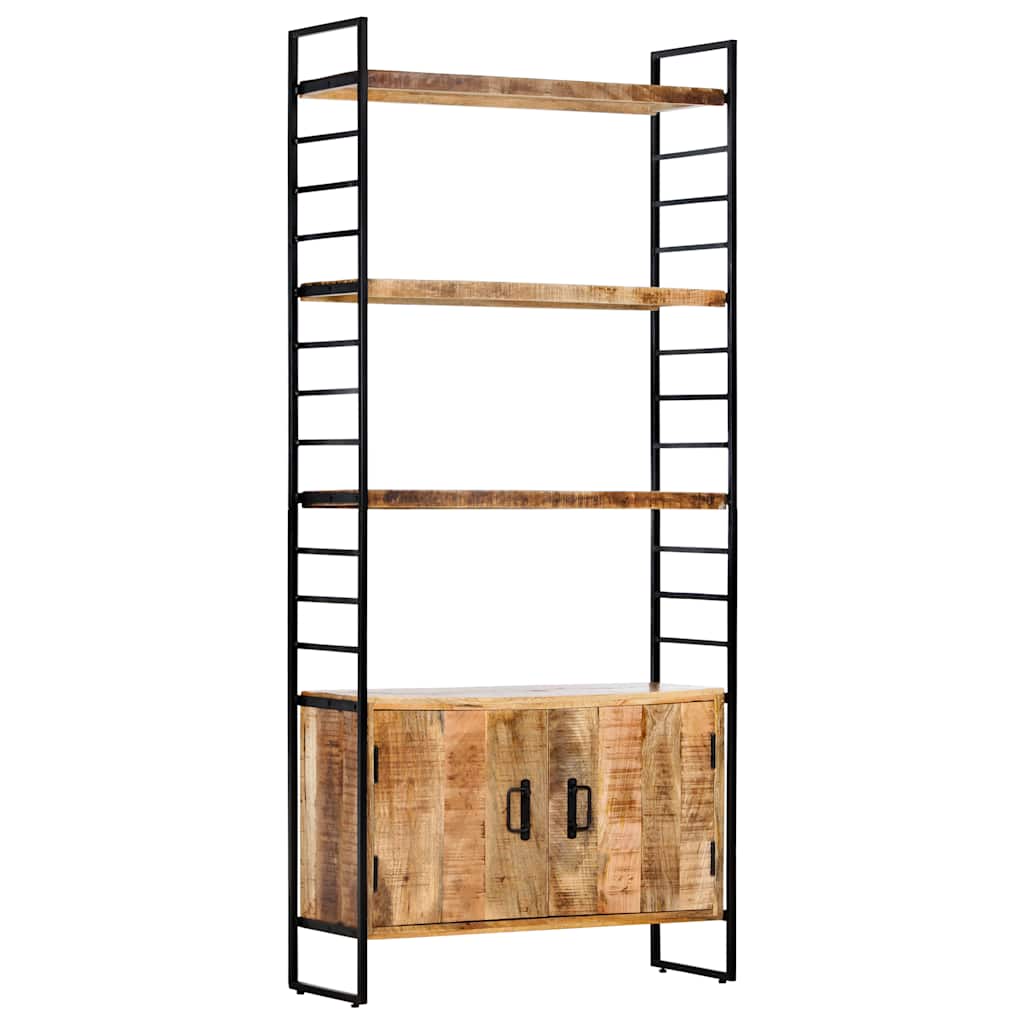 Grāmatu skapis, 4 plaukti, 80x30x180cm, mango koks