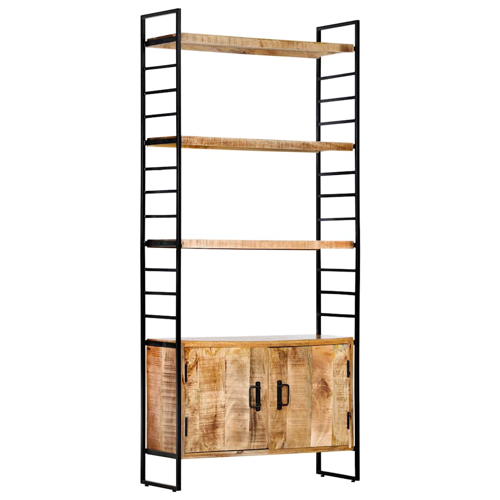 Grāmatu skapis, 4 plaukti, 80x30x180cm, mango koks