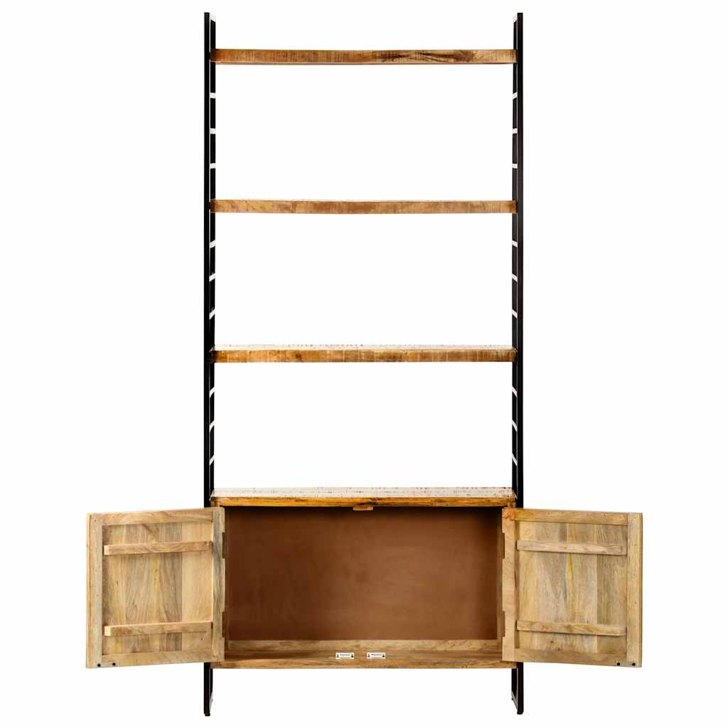 Grāmatu skapis, 4 plaukti, 80x30x180cm, mango koks