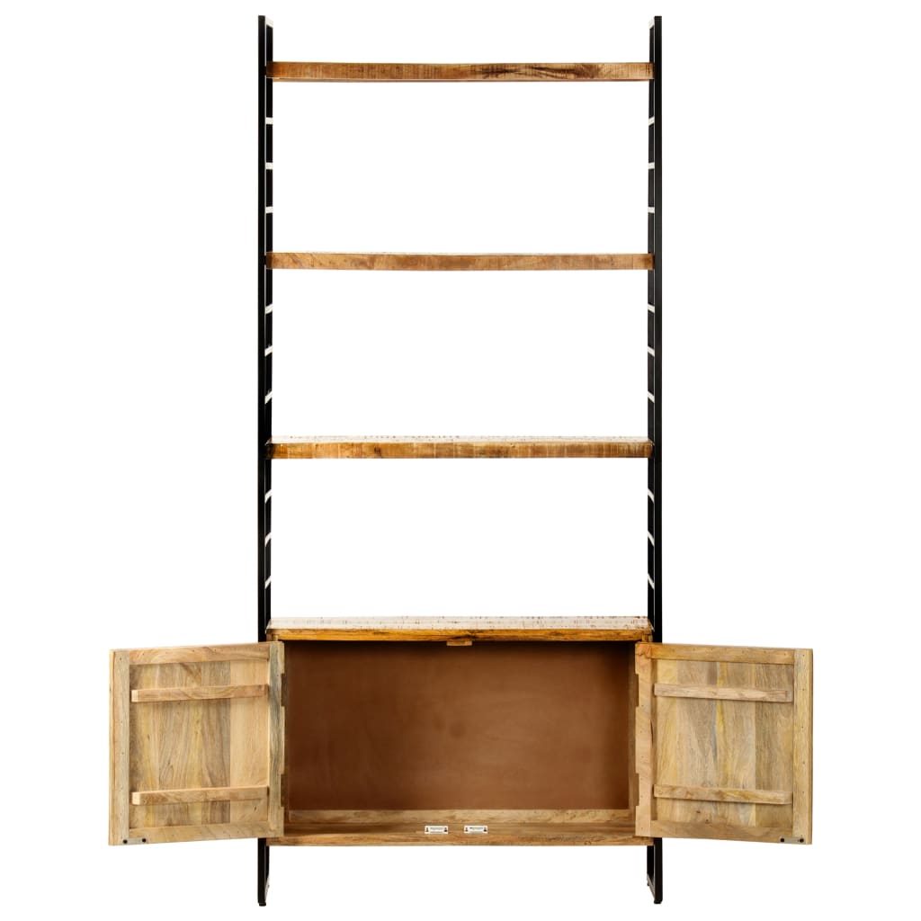 Grāmatu skapis, 4 plaukti, 80x30x180cm, mango koks