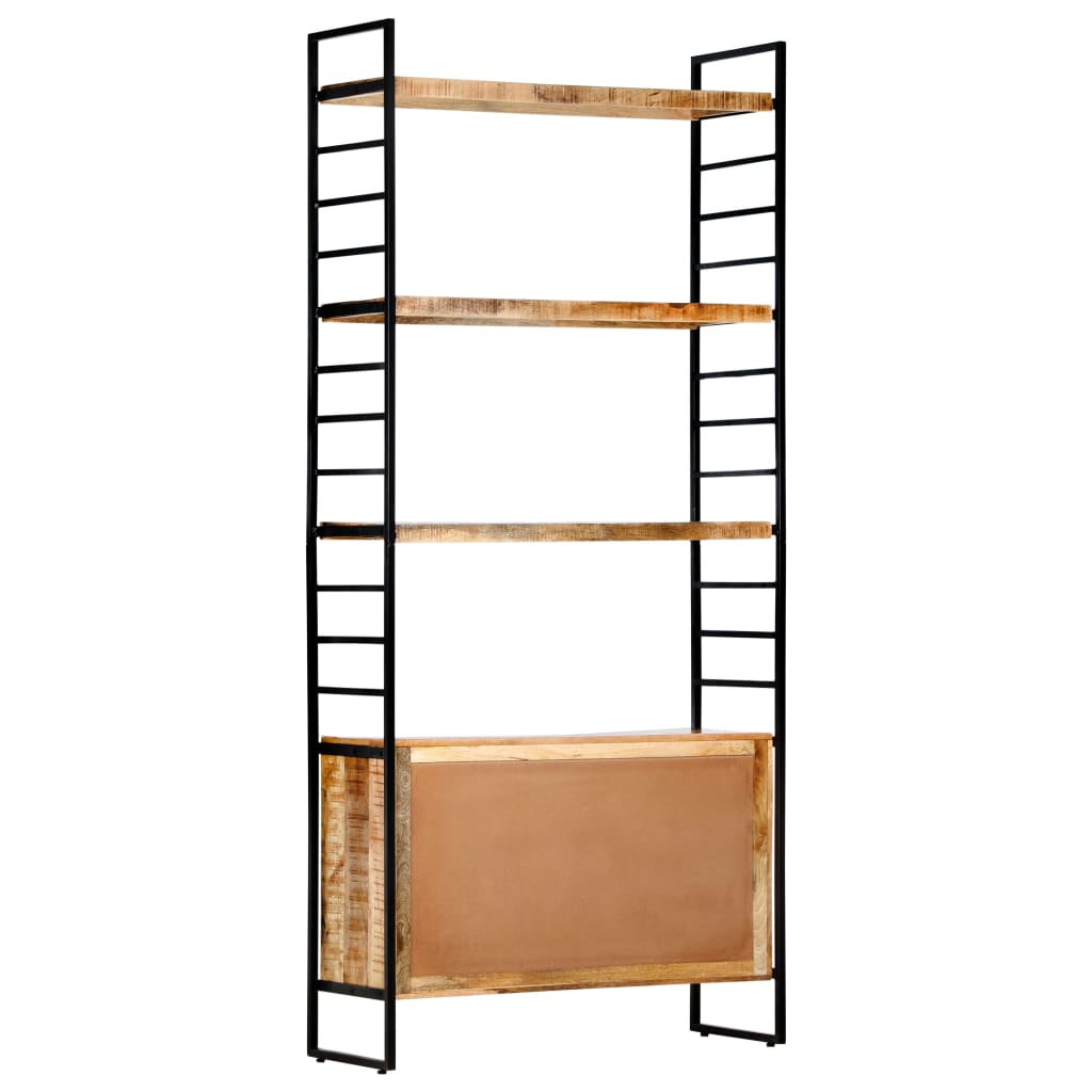 Grāmatu skapis, 4 plaukti, 80x30x180cm, mango koks