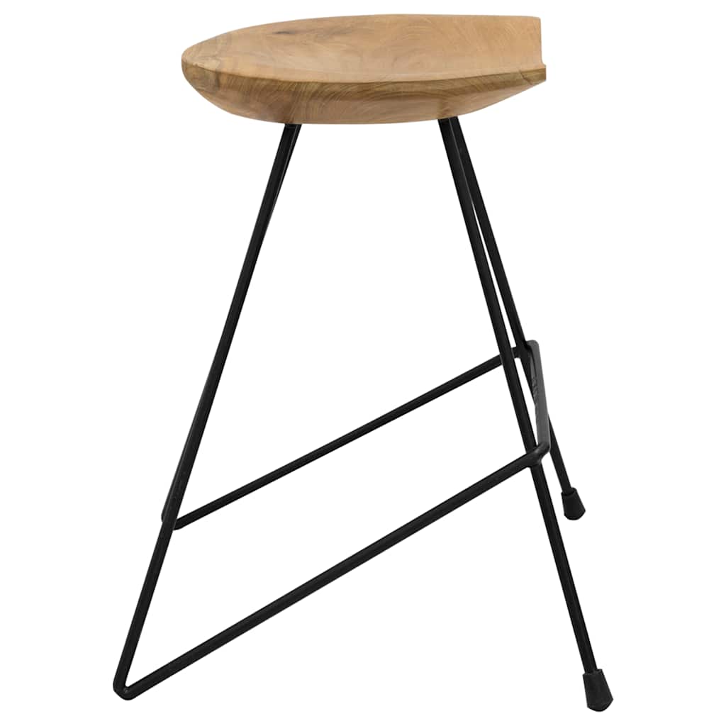 Stools, 2 pcs., solid teak wood