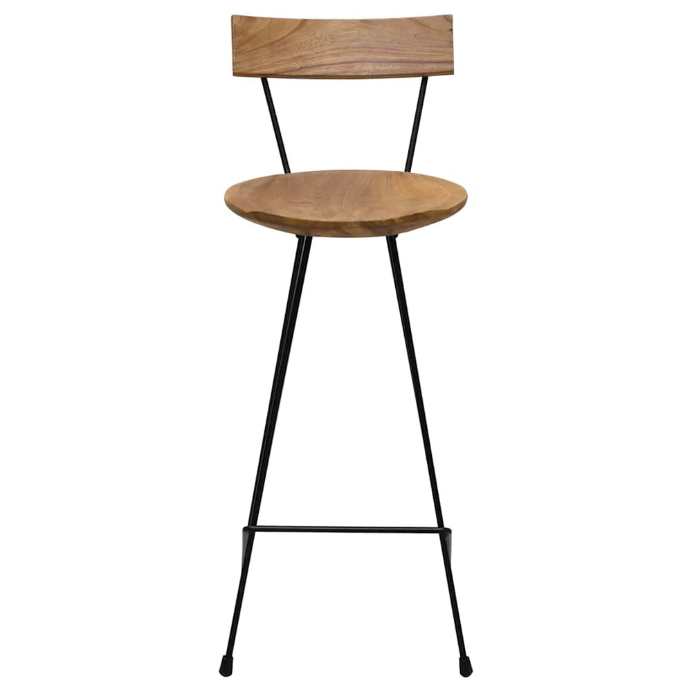 Bar stools, 2 pcs, solid teak wood