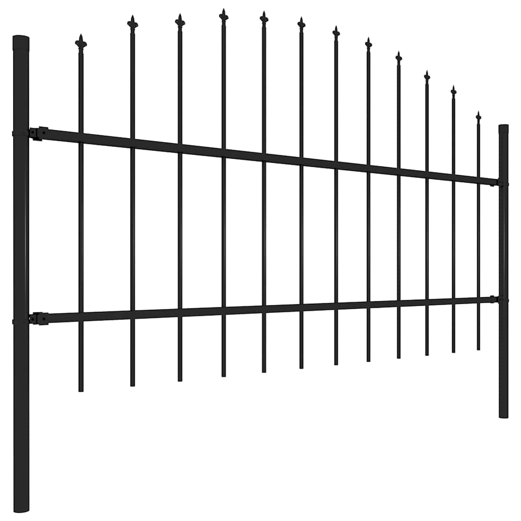 Sodo tvora su iešmeliais, plienas, 537x100cm, juoda