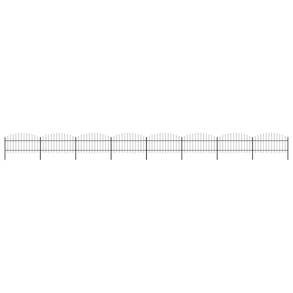 Sodo tvora su iečių viršug., juoda, (1-1,25)x13,6m, plienas