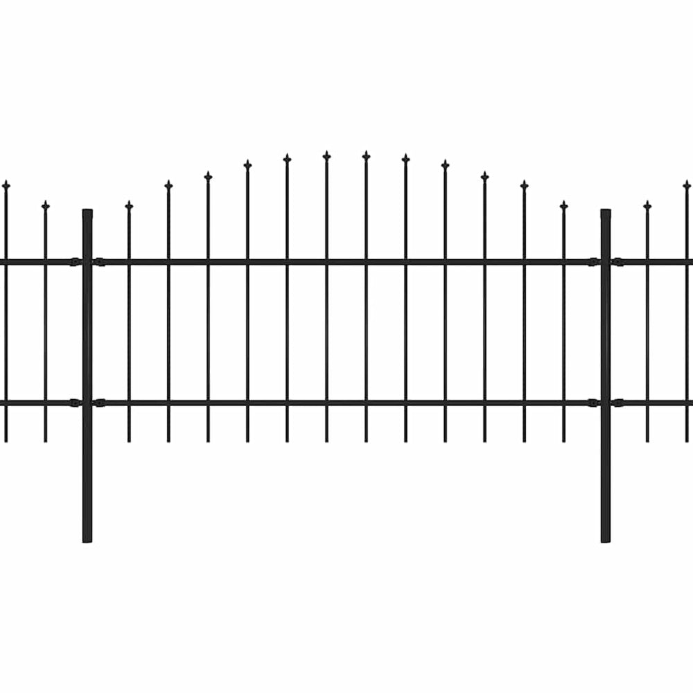 Sodo tvora su iečių viršug., juoda, (1-1,25)x13,6m, plienas
