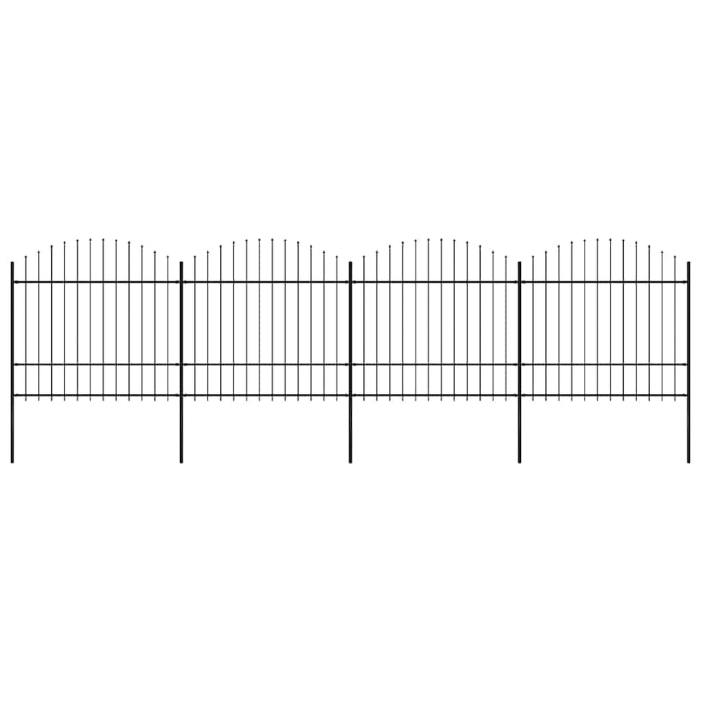 Sodo tvora su iešmeliais, plienas, 714,5x175 cm, juoda
