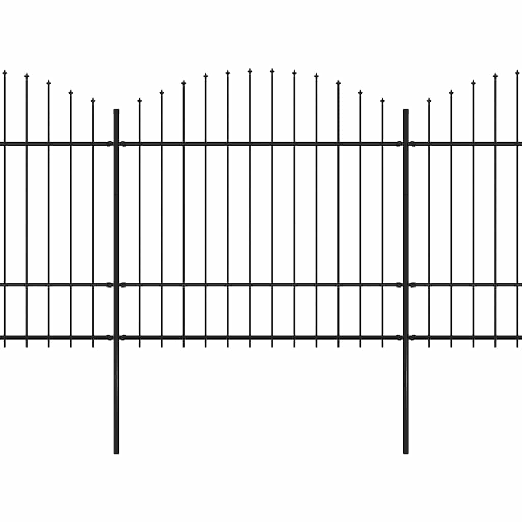 Sodo tvora su iešmeliais, plienas, 714,5x175 cm, juoda