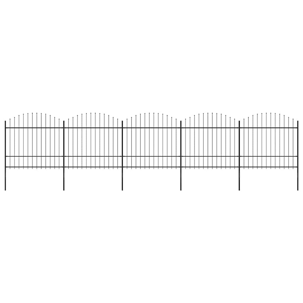 Sodo tvora su iešmeliais, plienas, 892,5x175 cm, juoda