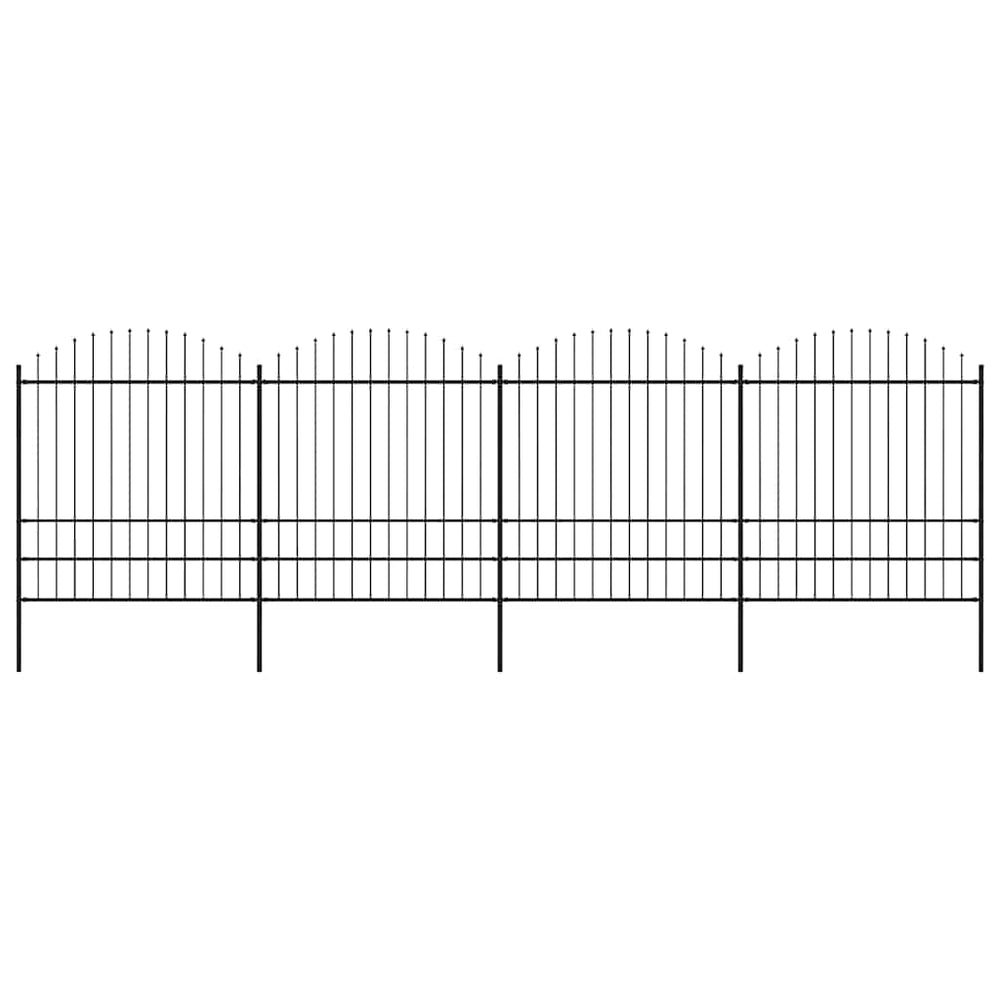 Sodo tvora su iešmeliais, plienas, 714,5x200cm, juoda
