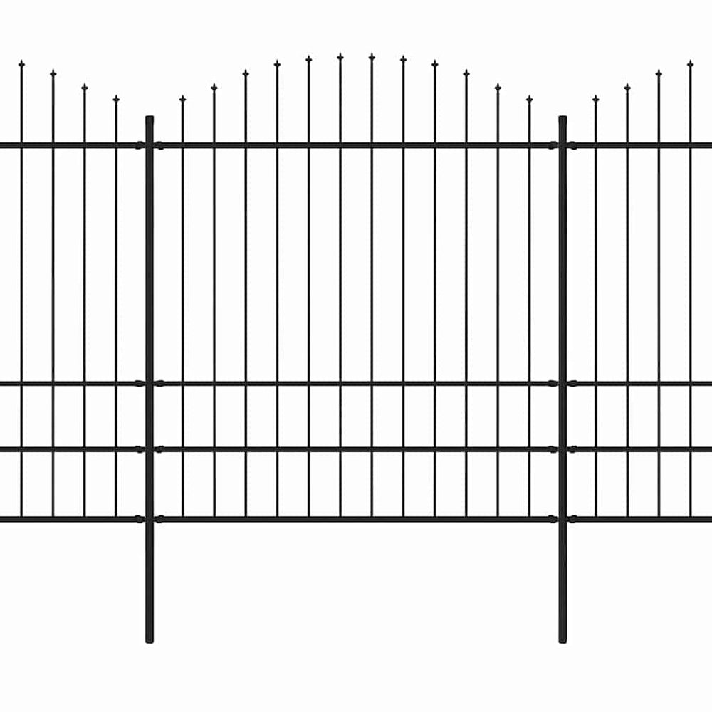 Sodo tvora su iešmeliais, plienas, 1603,5x200cm, juoda