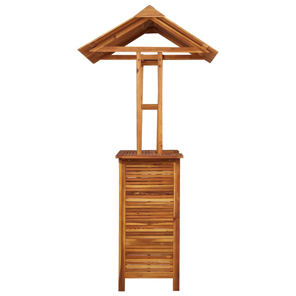 Lauko baro stalas su stogeliu, 113x106x217cm, akacijos masyvas