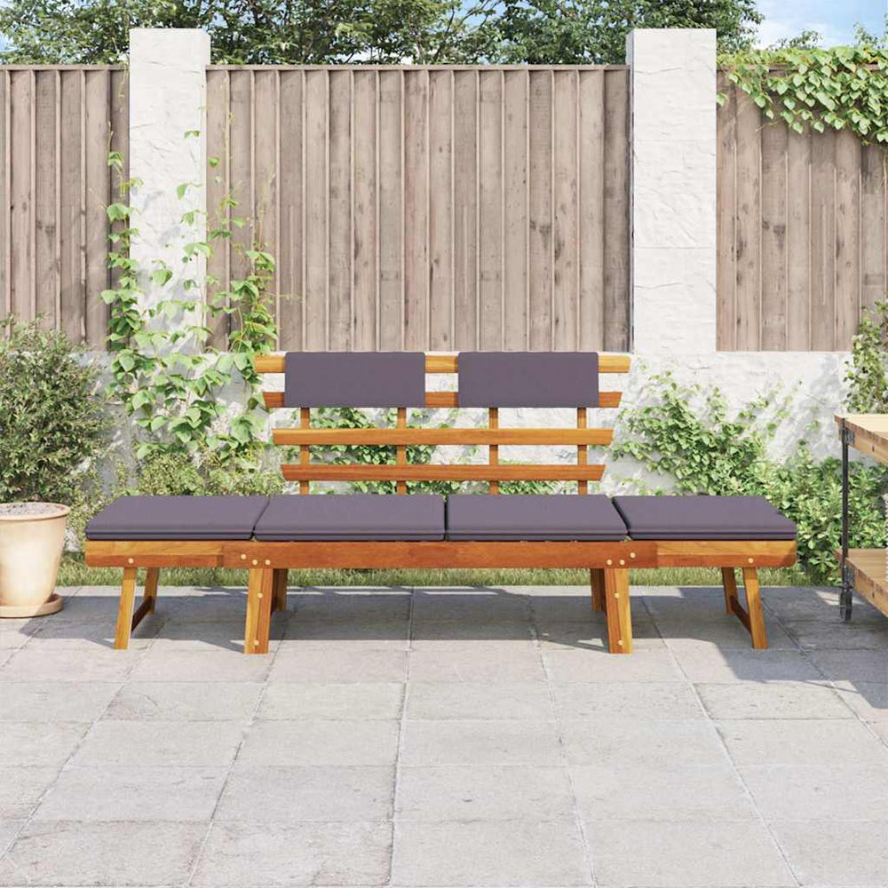 2-1 Sodo sofa su pagalvėmis, 190cm, akacijos medienos masyvas
