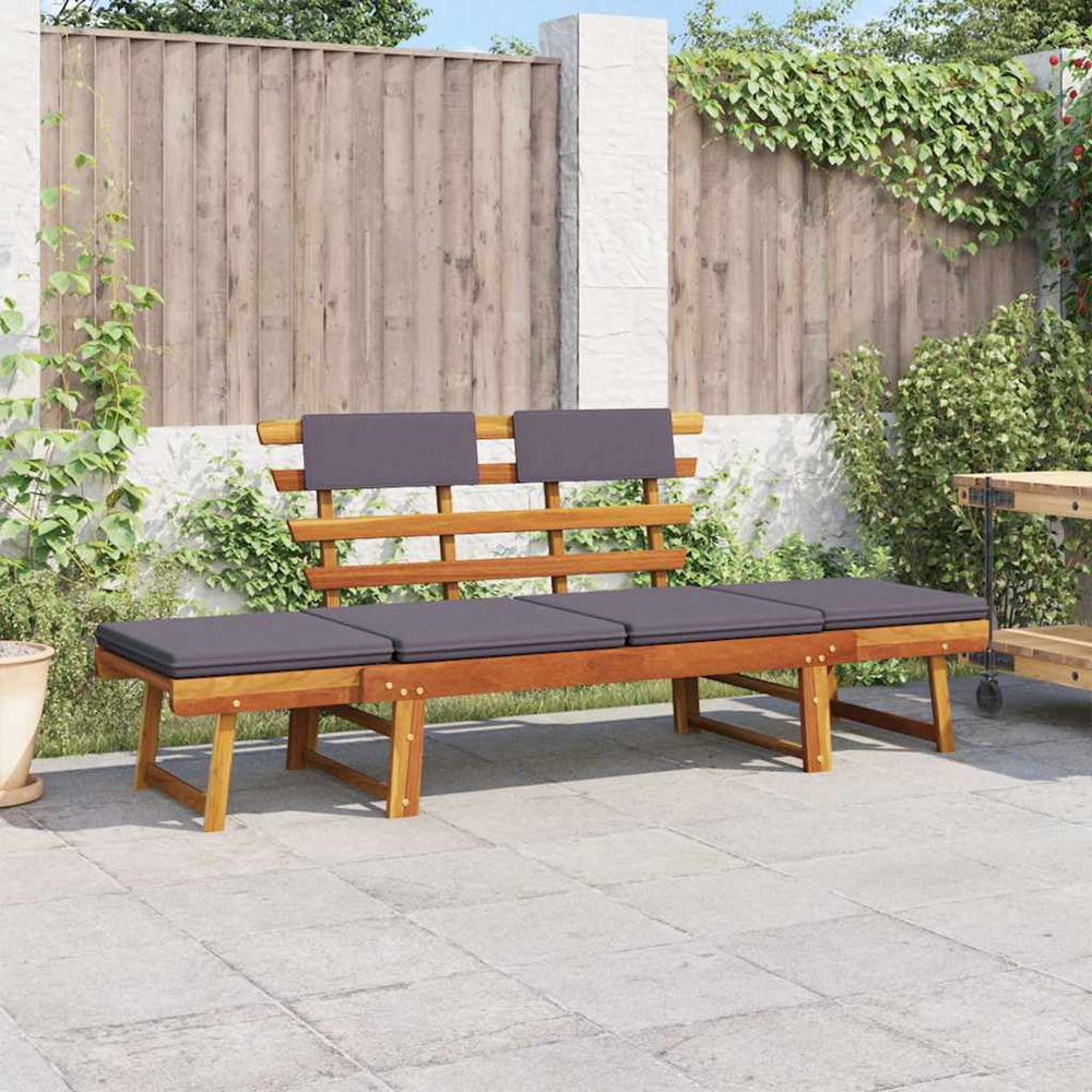 2-1 Sodo sofa su pagalvėmis, 190cm, akacijos medienos masyvas
