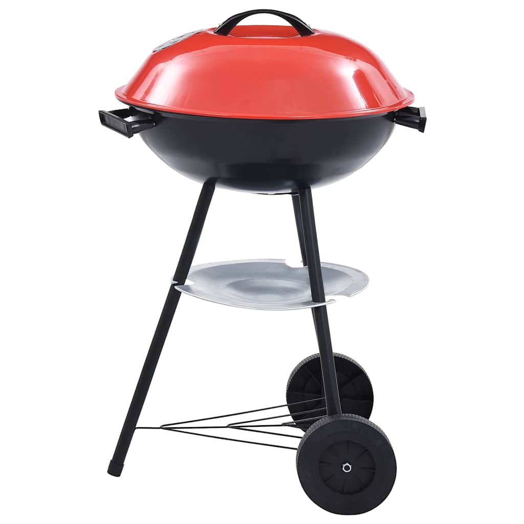 Portable Round Barbecue with Wheels, 44 cm, XXL