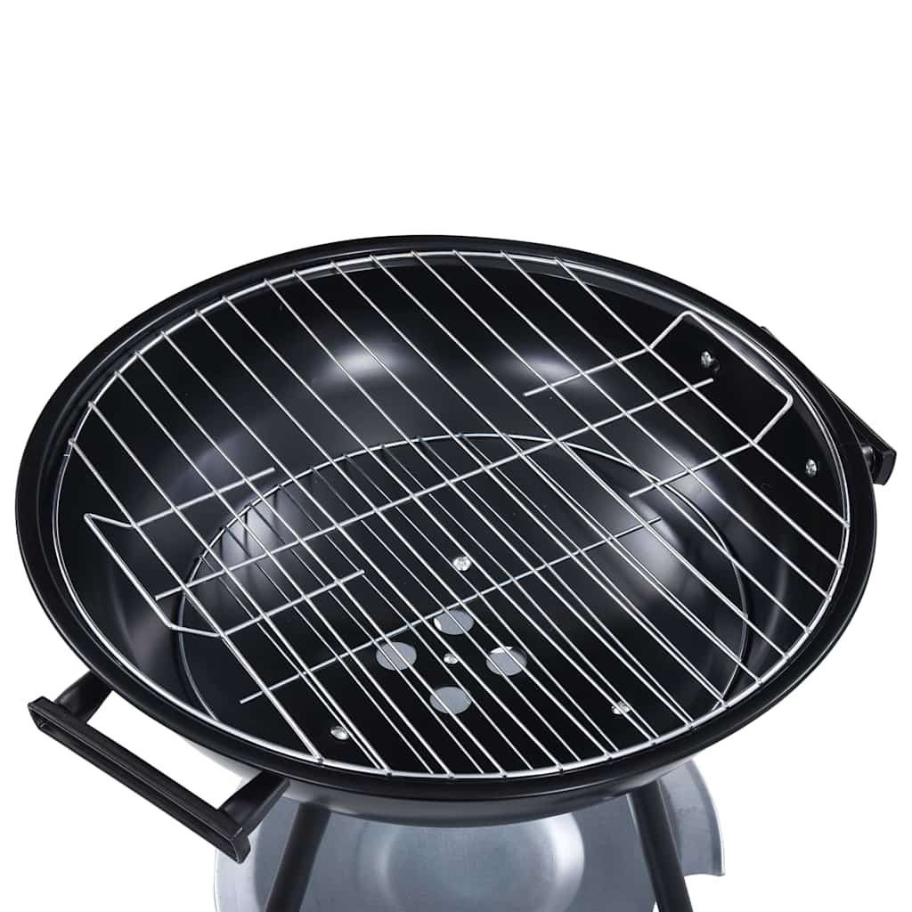 Portable Round Barbecue with Wheels, 44 cm, XXL