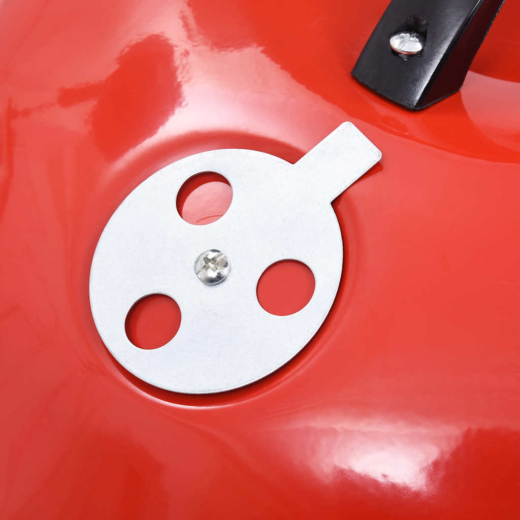 Portable Round Barbecue with Wheels, 44 cm, XXL