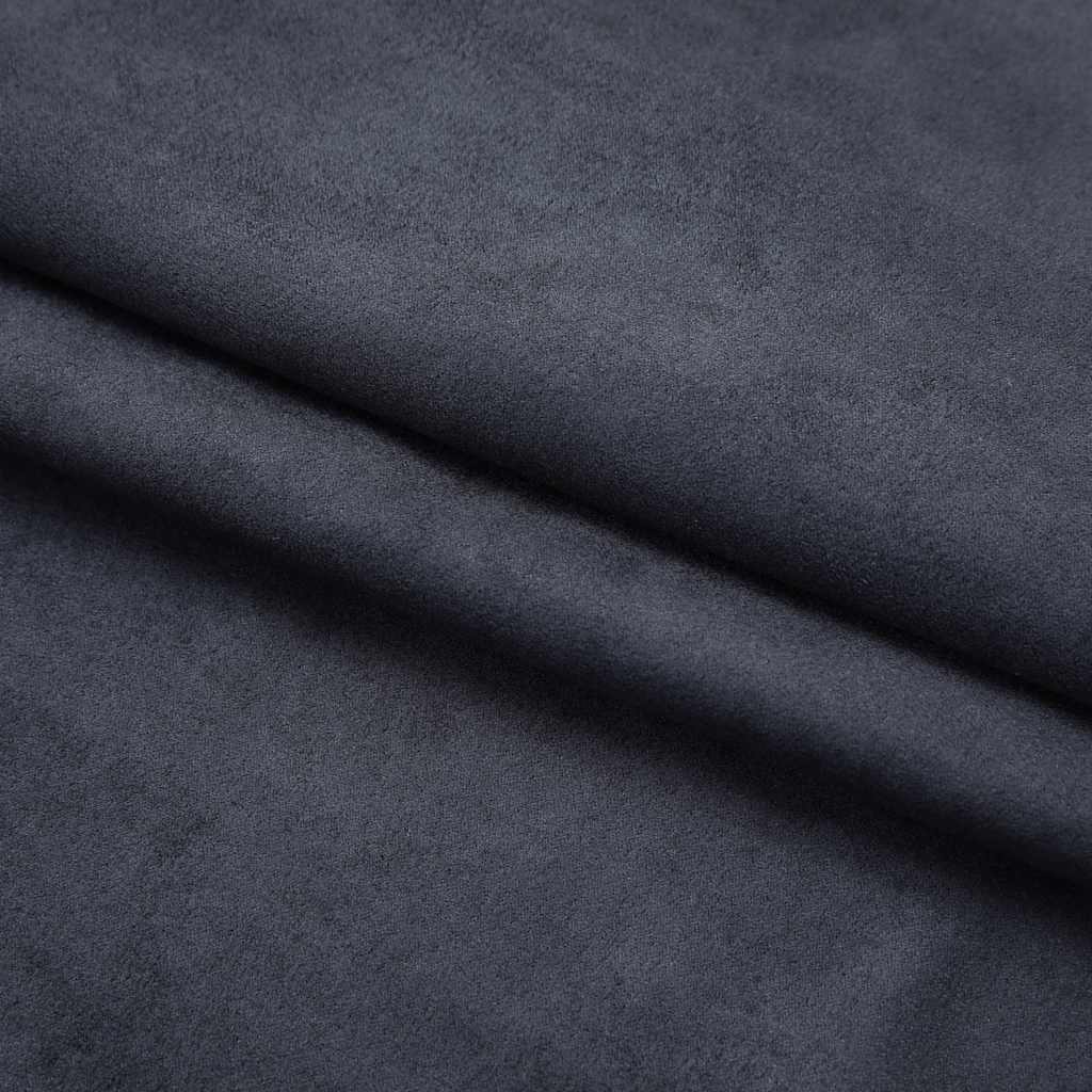 Naktinės užuolaidos su kabliukais, 2vnt., antracito, 140x245cm