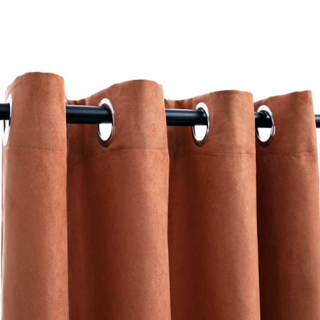 Blackout curtains, 2 pcs., rust, 140x245cm