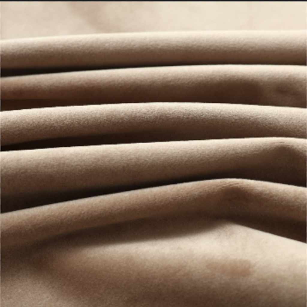 Night curtain with rings, sand, 290x245cm, velvet