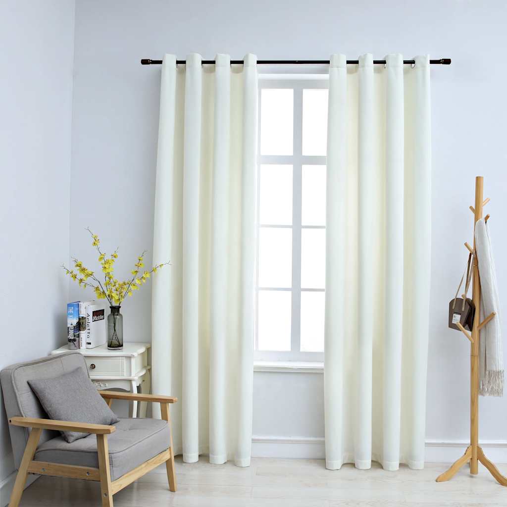 Night curtains, 2 pcs., cream, 140x245cm, velvet