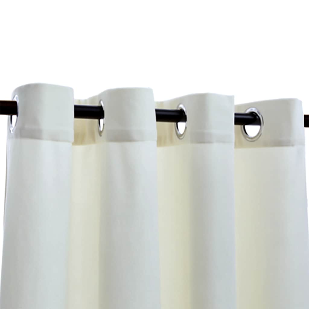 Night curtain with rings, cream, 290x245cm, velvet