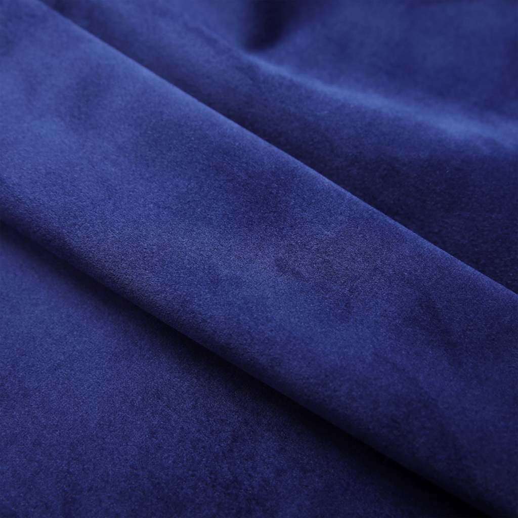 Night curtains, 2 pcs, dark blue, 140x225cm, velvet