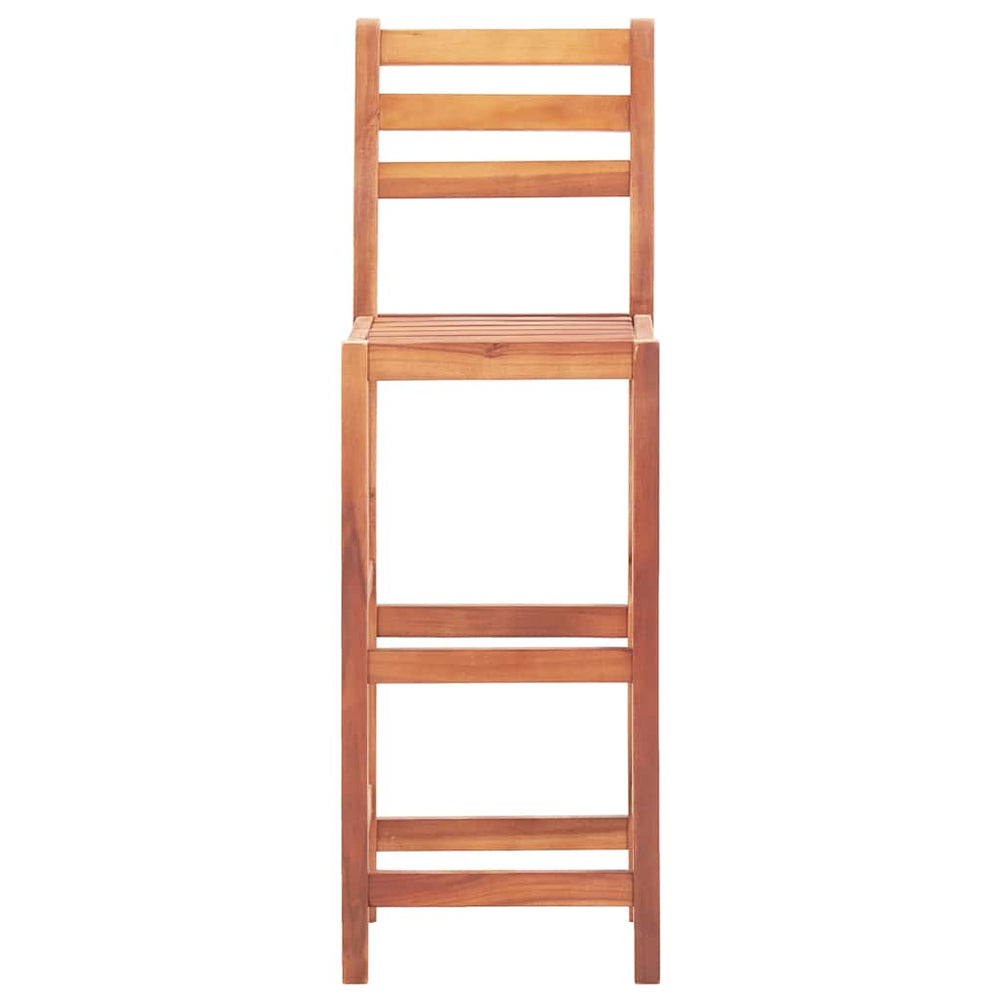 Bar stools, 2 pcs, solid acacia wood