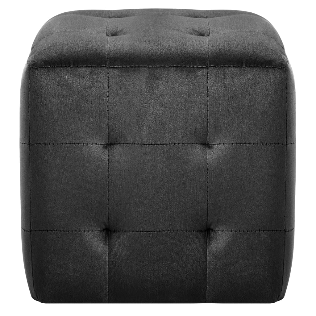 Pufs, 2 gab., melns, 30x30x30cm, samts (249018)