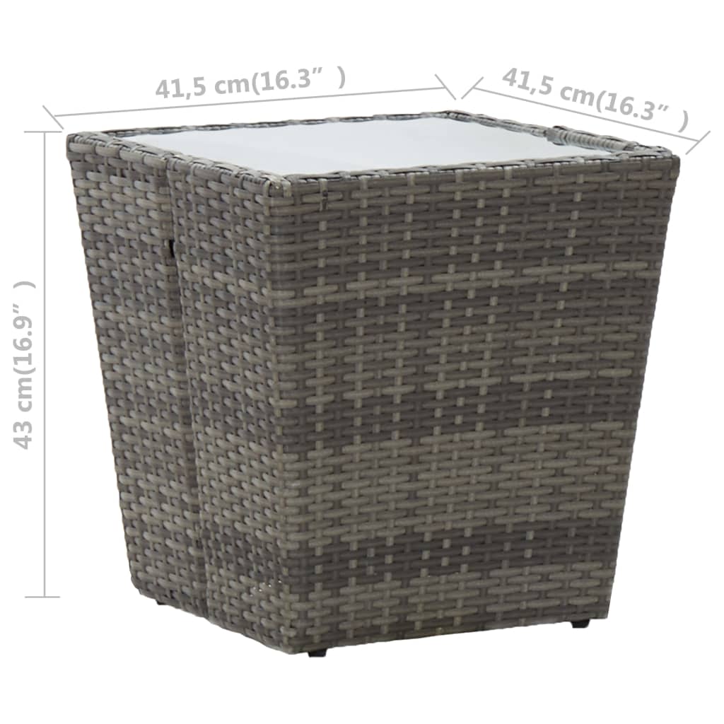 Coffee table, grey, 41.5x41.5x43cm