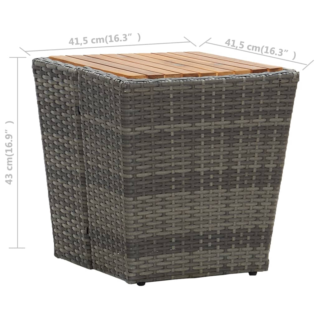 Coffee table, grey, 41.5x41.5x43cm