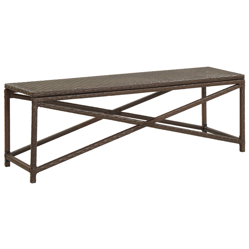 Dārza sols, brūns, 120cm, polirotangs