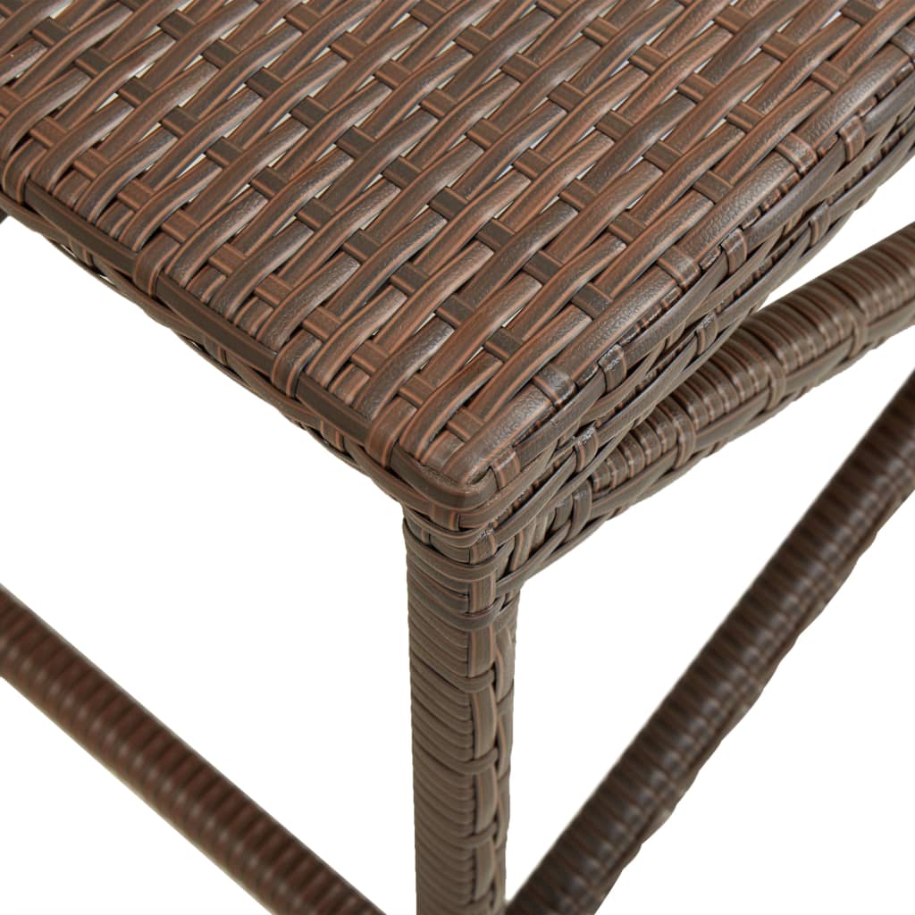 Dārza sols, brūns, 120cm, polirotangs