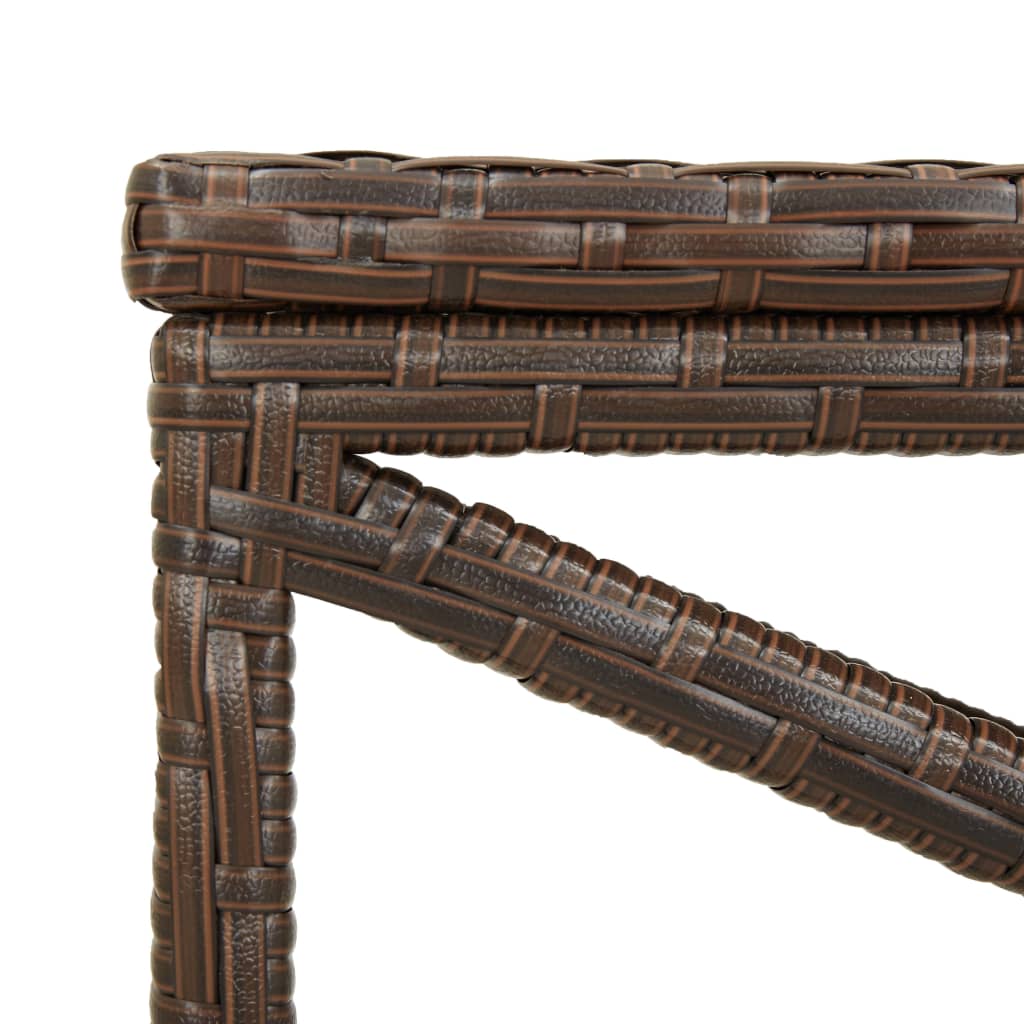 Dārza sols, brūns, 120cm, polirotangs