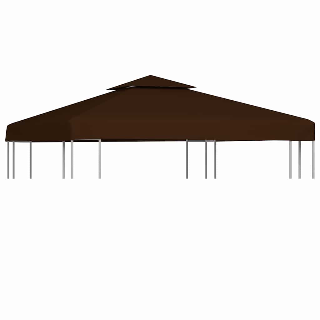 Dārza lapenes jumts, 2 līmeņu, brūns, 3x3 m, 310 g/m²