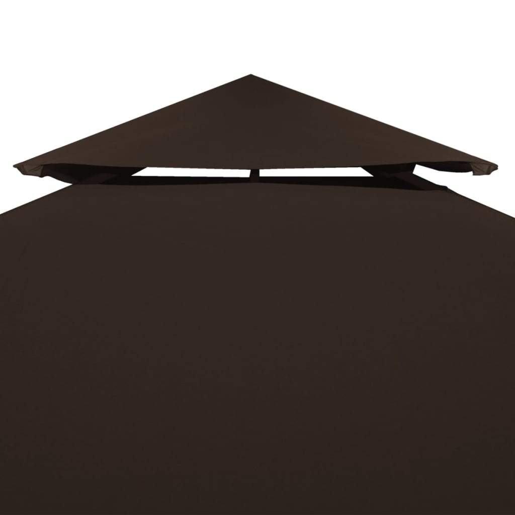 Dārza lapenes jumts, 2 līmeņu, brūns, 3x3 m, 310 g/m²