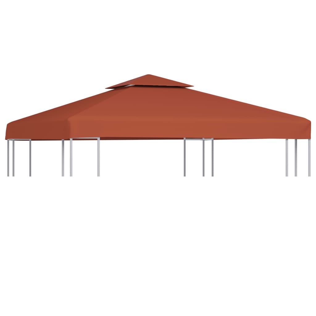 Pavėsinės uždangalas, 2 pakopų, terakota, 3x3m, 310 g/m²