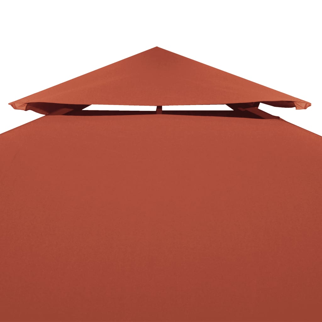 Gazebo canopy, 2-tier, terracotta, 4x3m, 310 g/m²
