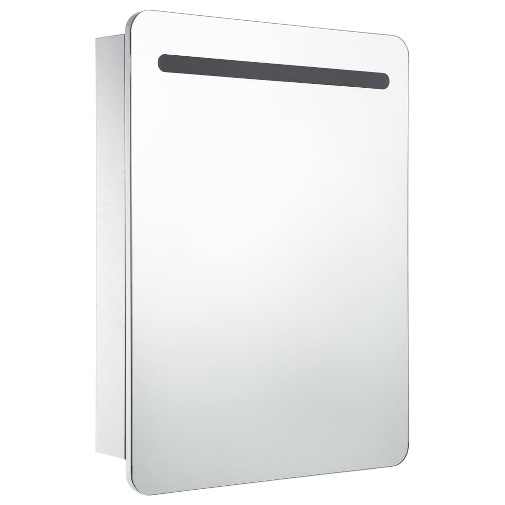 Spoguļskapītis vannas istabai ar LED apgaismojumu, 60x11x80cm