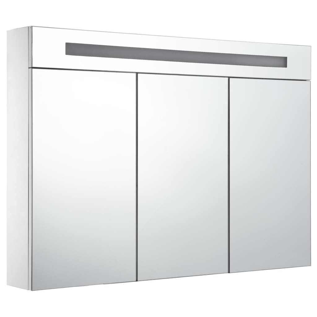 Veidrodinė vonios spintelė su LED apšvietimu, 88x13x62cm