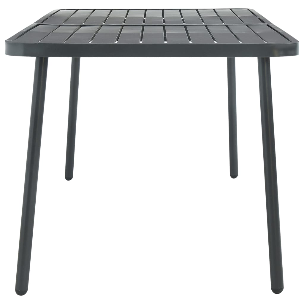 Sodo stalas, tamsiai pilkos spalvos, 180x83x72cm, plienas