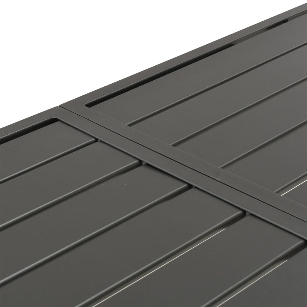 Sodo stalas, tamsiai pilkos spalvos, 180x83x72cm, plienas